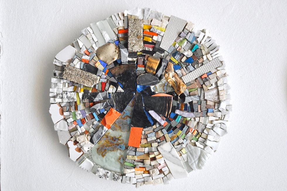 mosaique comme une coupe d'un arbre