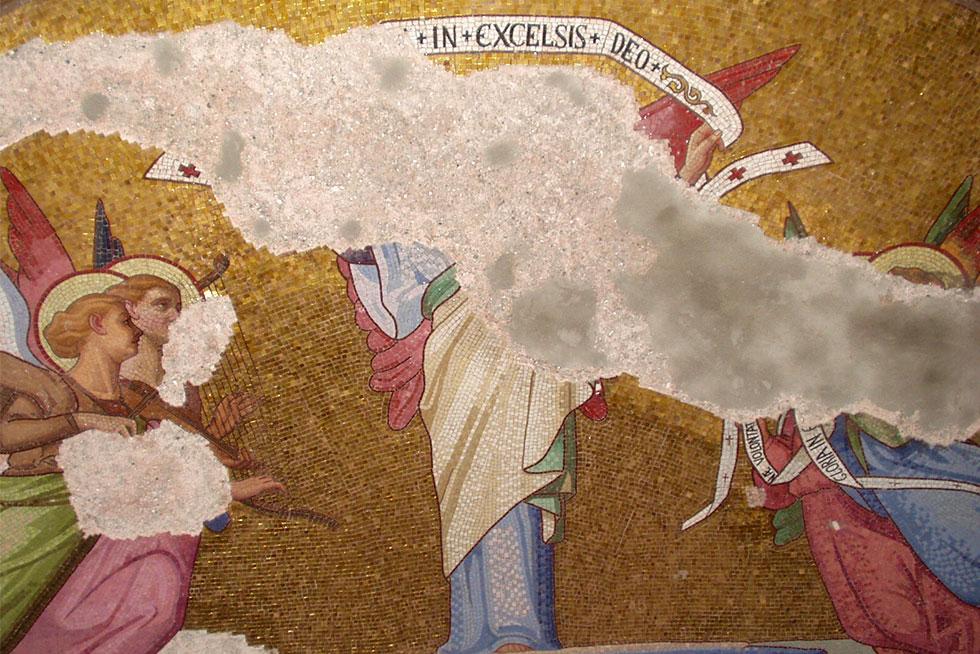 lacune du cul de four, chapelle de la Nativité de Lourdes