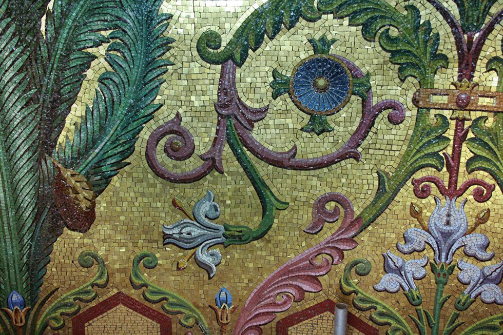 restored foliage and palm tree