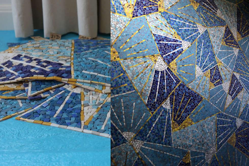 emaaa caen pose de la mosaique technique indirecte